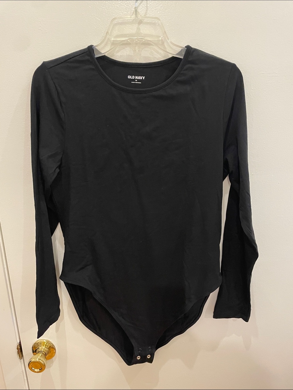 Gap long sleeve black bodysuit size XL